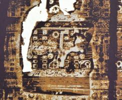 Ország Lili (1926-1978): Ikonfal. Szitanyomat (271/300), papír, jelzett (O.L. 1978), hagyatéki bélye...