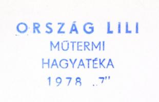 Ország Lili (1926-1978): Ikonfal. Szitanyomat (271/300), papír, jelzett (O.L. 1978), hagyatéki bélye...