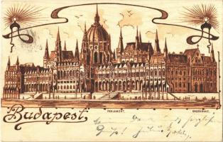 1900 Budapest V. Országház, Parlament. Art Nouveau, litho (fl)