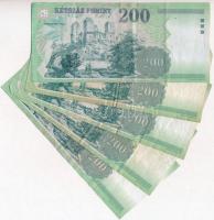 1998-2007. 200Ft (5x) T:III