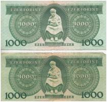 1983. november 10. 1000Ft "C" (2x) T:III,III-
Adamo F45.1