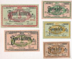 Nagymegyer / hadifogolytábor 1916. július 1. 10f arab sorozat- és sorszámmal + 20f arab sorozat- és ...