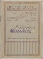 Románia / Kleinsanktnikolaus (Kisszentmiklós/Új-Arad) 1927. Einlags-Büchel der Schwäbishen Handels- und Gewerbebank Aktiengesellschaft betéti könyve, bejegyzésekkel, bélyegzéssel