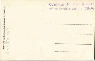1915 Szatmárnémeti, Szatmár, Satu Mare; Pályaudvar, vasútállomás, vasutasok / railway station, railw...