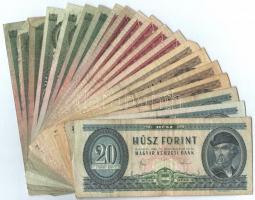 20db-os vegyes magyar forint bankjegy tétel T:III,III-