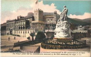 Monte-Carlo, Le palais du Prince et monument commémoratif du 25 anniversaire de son régne / The Princes palace and the commemorative monument of the 25th anniversary of his reign
