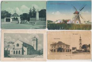 28 db RÉGI történelmi magyar városképes lap, vegyes minőség / 28 pre-1945 postcards: town-views from the Kingdom of Hungary, mixed quality