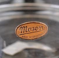 Moser pohár, 5 db, alján és matricával jelzettek, kis kopásnyomokkal, m: 8 cm, d: 6,5 cm