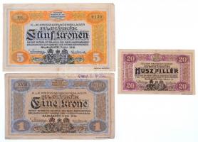 Hajmáskér/hadifogolytábor 1916. 20f római sorozat és arab sorszámozás + 1K római sorozat és arab sor...