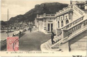 Monte-Carlo, LEscalier des Nouvelles Terrasses / terrace, staircase. TCV card