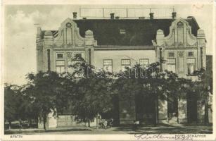 Apatin, Hotel Schäffer szálloda / hotel + 1941 Oberkommando der Wehrmacht geprüft cancellation