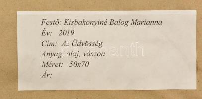 Balog Marianna (1967-): Az Üdvösség. Olaj, vászon, jelzett, keretben, 70×50 cm