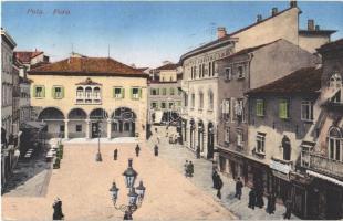 1914 Pola, Pula; Foro / square, shops