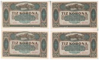 1920. 10K (4x) sorszámkövetők (2+2) T:I,I-