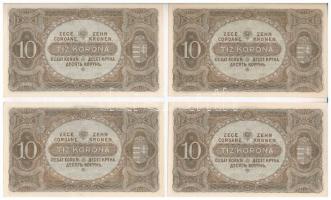 1920. 10K (4x) sorszámkövetők (2+2) T:I,I-