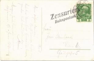 1915 Kraków, Krakau, Krakkó; Sukiennice / Tuchhalle und Rathausturm / town hall tower, cloth hall + ...