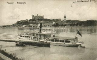 Pozsony, gőzhajó, Bratislava, steamship