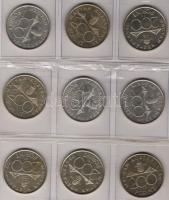 1994 200Ft Deák ezüst 9db T:1 ezüstár (vételi ár: 180EUR/kg) alatt!
