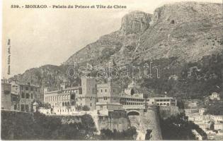 Monaco, Palais du Prince et Tete de Chien / Princes Palace, mountain, rock