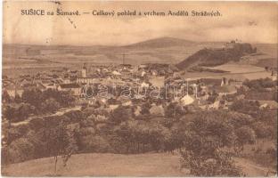 Susice na Sumave, Celkovy pohled s vrchem Andelu Stráznych / general view