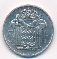 Monaco 1960. 5Fr Ag "III. Rainier" T:1-
Monaco 1960. 5 Francs Ag "Rainier III" ...