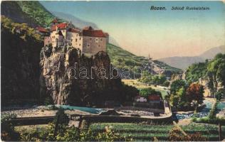 1915 Bolzano, Bozen (Südtirol); Schloss Runkelstein / Castel Roncolo / castle. Ottmar Zieher Künstlerfotochrom 2360. + K.u.K. Militärzensur Bozen