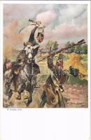 WWI Polish cavalryman of the Austro-Hungarian Army, Uhlan. Ser. 67. No. 7. s: W. Kossak