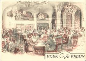 Berlin, Eden Hotel, Café, interior, advertisement card (14,8 cm x 10,5 cm)