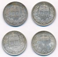 1912KB-1916KB 1K Ag "Ferenc József" (4xklf) T:1- patina
Adamo K5.1