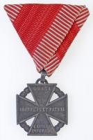 1916. Károly-csapatkereszt cink kitüntetés mellszalagon T:2  Hungary 1916. Charles Troop Cross Zn decoration on ribbon C:XF  NMK 295.