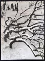 Angelo (1894-1974): Winter, pecséttel jelzett, feliratozott fotó, 39×29 cm