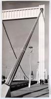 1965 C. Kovács István: A híd - Vonalak, pecséttel jelzett, feliratozott fotó, 40×19 cm