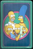 Simpson család, 2 db fém tábla, kis kopásnyomokkal, 30×20 cm