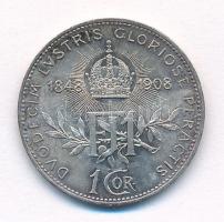 Ausztria 1908. 1K Ag "Ferenc József - Jubileum" T:1-,2 kis patina, kis ph. Austria 1908. 1...