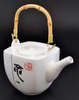 Japán porcelán 4 személyes teás készlet,  Jelzett, matricás, hibátlan