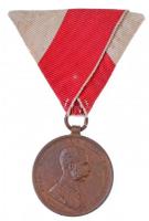 1914. Ferenc József Bronz Vitézségi Érem Br kitüntetés nem eredeti mellszalagon T:2  Hungary 1914. Bronze Gallantry Medal Br medal with not original ribbon C:XF  NMK 137.