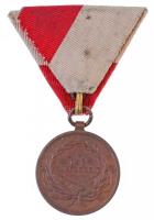 1914. "Ferenc József Bronz Vitézségi Érem" Br kitüntetés nem eredeti mellszalagon T:2 
Hu...