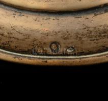 Ezüst talpas kristály váza lepattanással. Jelzett. 22 cm