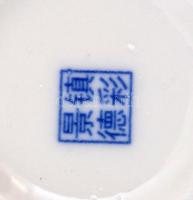 Kínai design porcelán teázó készlet. 8+ 3 db eredeti dobozában. jelzett, hibátlan