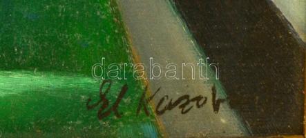 Kazovszkij jelzéssel: Kíváncsi szomszédok. Olaj, karton, 33×33 cm