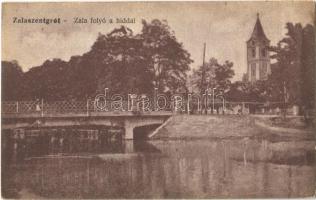 1926 Zalaszentgrót, Zala folyó a híddal