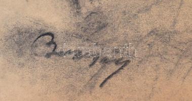 Barcsay jelzéssel: Női portré. Szén, papír, 60×42 cm