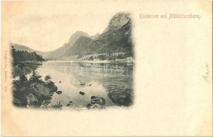 1937 Hintersee mit Mühlsturzhorn / lake, mountain, Stengel & Co. 1394.