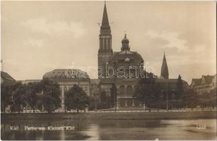 Kiel, Partie am Kleinen Kiel / brackish water, opera house, town hall