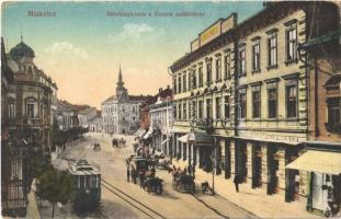 Miskolc, Széchenyi utca, Korona szálloda, villamos (EB)