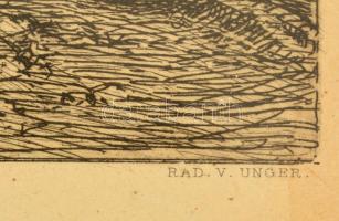 1910  William Unger (1837-1932): San Fernardo. Rézkarc, papír. Művészház nyeremény műtárgy. Jelzett ...