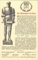 1915 Der Wehrmann im Eisen / WWI Austro-Hungarian K.u.K. military, charity fund monument in Wien - from postcard booklet (non PC)