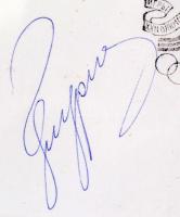 Ljudmila Ivanovna Turiscseva olimpiai bajnok atléta saját kézzel aláírt FDC-je