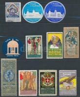 Olasz levélzáró gyűjtemény egy albumlapon / Italian poster stamps