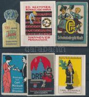 Csokoládé témájú levélzáró gyűjtemény egy berakólapon / Chocolate poster stamps